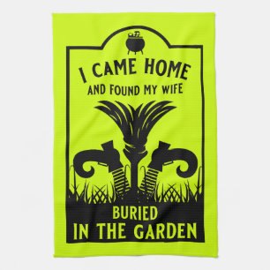 Funny Witch Wife Tea Towel