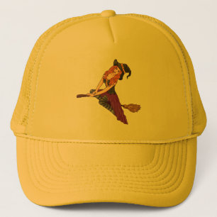 Funny witch witchy vibes halloween women girl trucker hat
