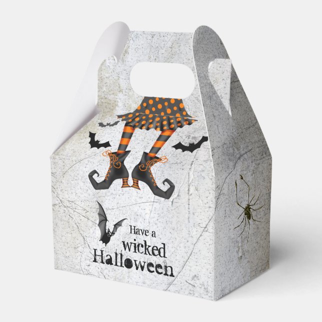 Funny Witches Legs Wicked Halloween Favour Box (Front Side)