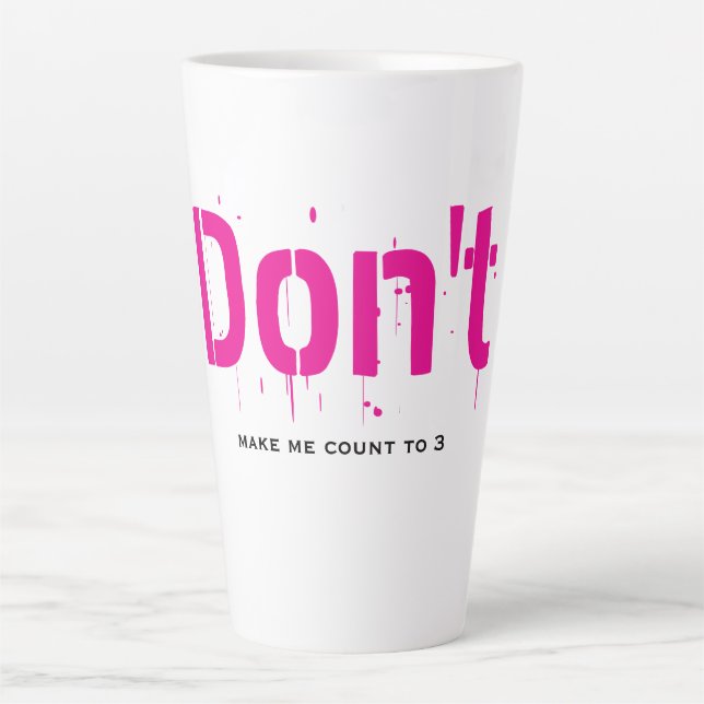 Funny Witty Clever Cool Minimalist Latte Mug (Front)