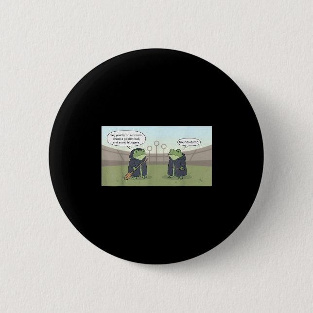Funny Wizard Frogs  6 Cm Round Badge (Front)
