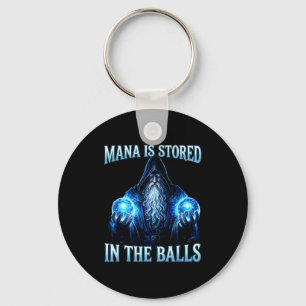 Funny wizard magician sorcerer mana is stored in key ring