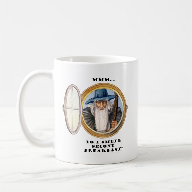 Funny Wizard Second Breakfast Mug (Left)