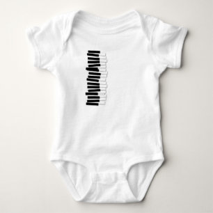 Funny Wobbly Piano Keyboard – Pianist & Musician  Baby Bodysuit