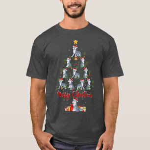 Funny Wolf Animal Lover Matching Santa Wolf Christ T-Shirt