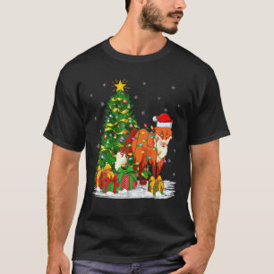 Funny Wolf Lover Xmas Family Matching Santa Wolf C T-Shirt