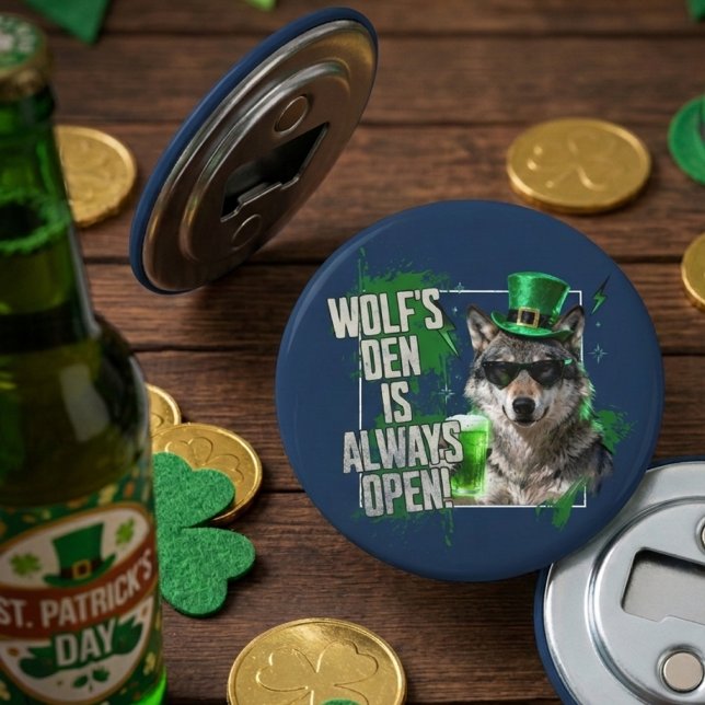 Funny Wolfs Den Is Always Open St Paddys Bottle Opener (Creator Uploaded)