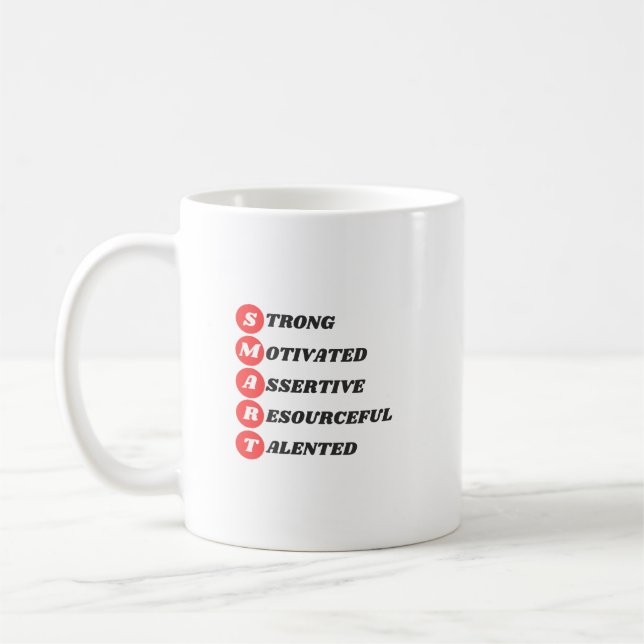 Funny Woman Acronym - SMART Coffee Mug (Left)