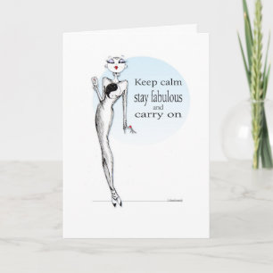 Funny woman birthday card, stay fab and frame it! card