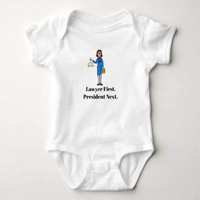 Funny Woman Lawyer Baby Shirt (Front)