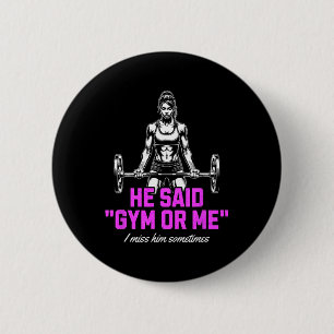 Funny Woman Weightlifting Bodybuilding Saying Grap 6 Cm Round Badge