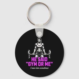 Funny Woman Weightlifting Bodybuilding Saying Grap Key Ring