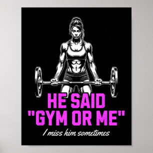Funny Woman Weightlifting Bodybuilding Saying Grap Poster