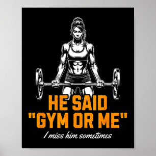 Funny Woman Weightlifting Bodybuilding Saying Grap Poster