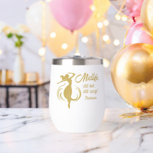 Funny Woman's Gold Midlife Still Hot 50th Birthday