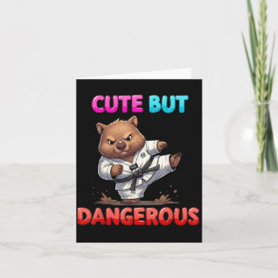 Funny Wombat Karate Taekwondo Martial Art Cute But Card