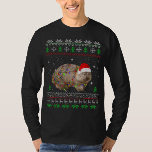 Funny Wombat Santa Christmas Lights Pajama Gift Xm T-Shirt