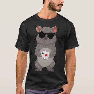 Funny Wombat Wearing Sunglasses Playing Poker T-Shirt