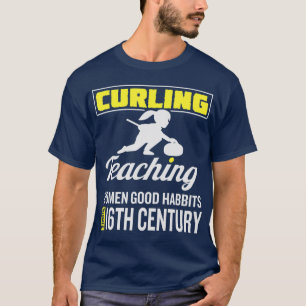 funny Women curling on the ice curler curling  T-Shirt