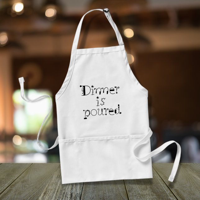 Funny womens apron gifts typography humor quotes (A funny women's apron modern humor gift. A cute, humorous saying for the cook that prefers wine!)