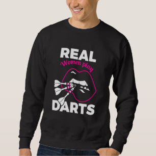 Funny Womens Darts Female Amateur Pub Bar Dart Pla Sweatshirt
