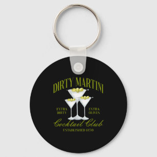 Funny Womens Dirty Martini Social Club Drinking Ta Key Ring