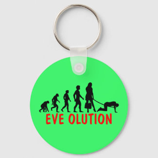 Funny women's evolution key ring