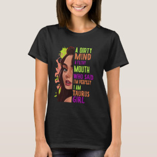 Funny Womens Filthy Mouth Taurus Girl Zodiac Funny T-Shirt