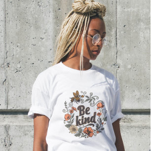 Funny Womens Gift Shirt Be Kind Retro Bee