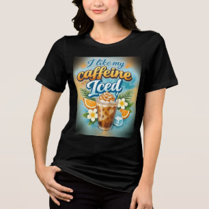 Funny Womens Iced Coffee Lovers Tri-Blend Shirt