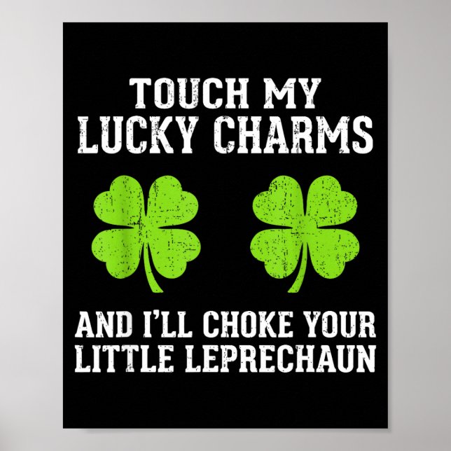 Funny womens st patrick's day irish shamrock st poster (Front)