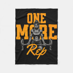 Funny Women's Weightlifting Reps Bodybuilding Musc Fleece Blanket