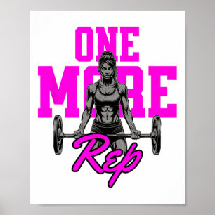 Funny Women's Weightlifting Reps Bodybuilding Musc Poster