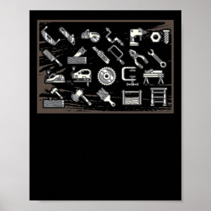 Funny Woodworking Dad Father Carpenter Poster