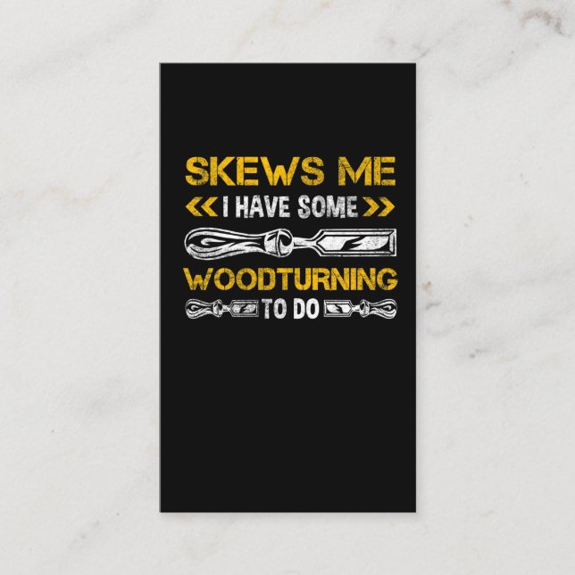 Funny Woodworking Pun Wood Carving Carpenter Business Card (Front)
