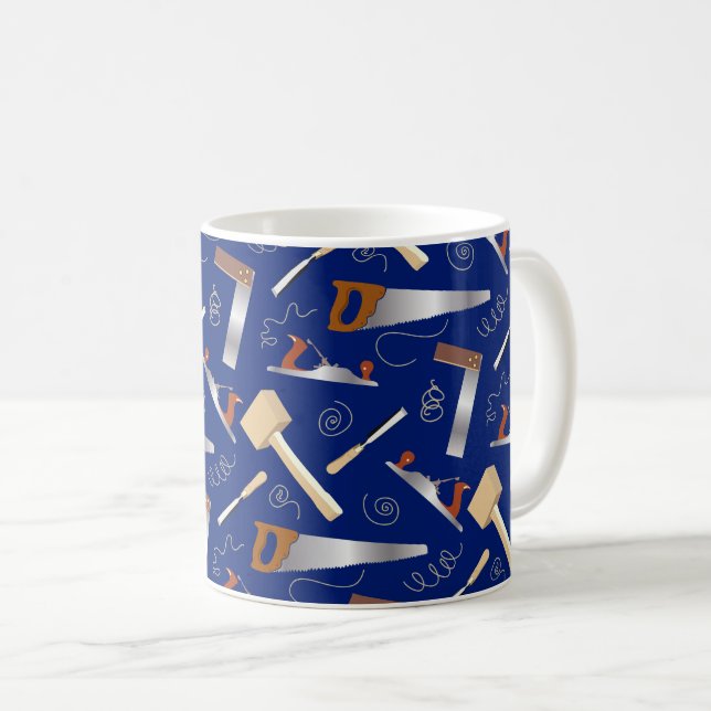 Funny Woodworking Tools Carpenter's Coffee Mug (Front Right)