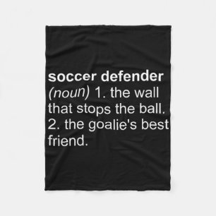 Funny Word Definition Soccer Defence Vocabulary Fleece Blanket