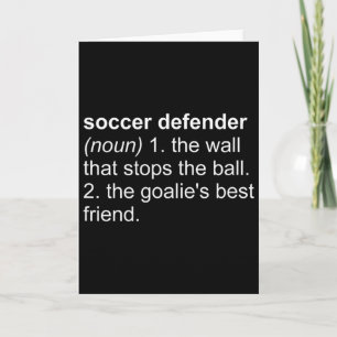 Funny Word Definition Soccer Defense Vocabulary Card