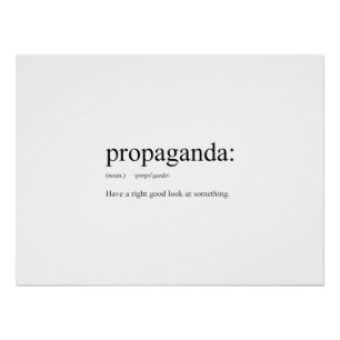 Funny Word Definitions: Propaganda Poster