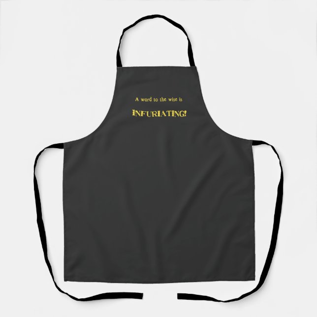 Funny 'Word to the Wise' Humour Apron (Front)