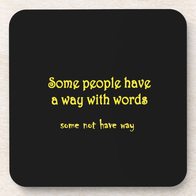 Funny Wordplay: A Tale of Two Sentences Coaster (Front)