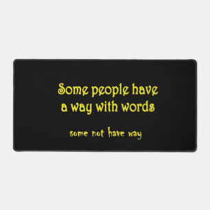 Funny Wordplay: A Tale of Two Sentences Desk Mat
