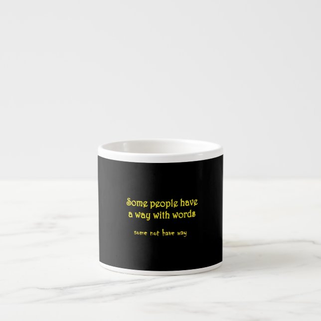 Funny Wordplay: A Tale of Two Sentences Espresso Cup (Front)