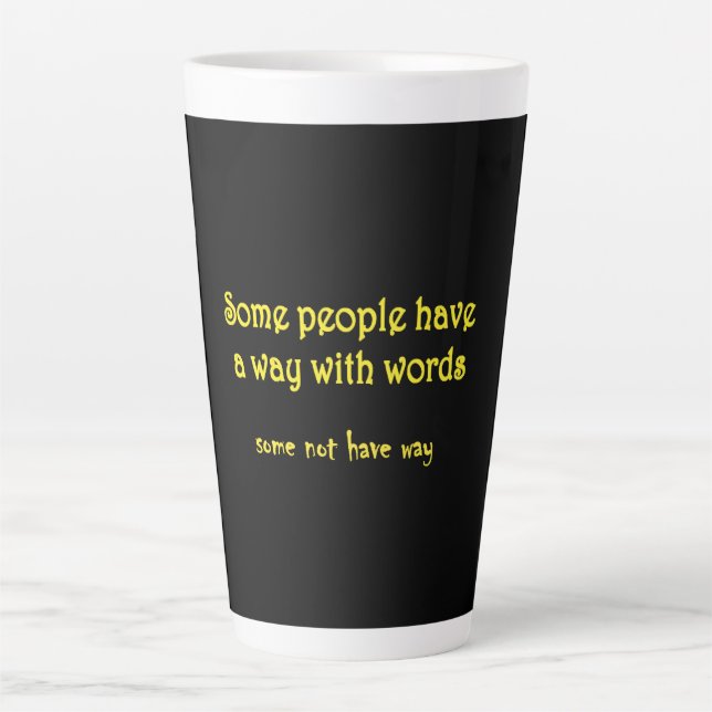 Funny Wordplay: A Tale of Two Sentences Latte Mug (Front)