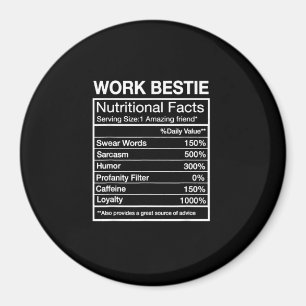 Funny Work Bestie Definition, Hilarious Coworker Magnet
