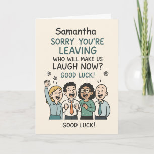 Funny Work Friend Goodbye Colleague Leaving Card