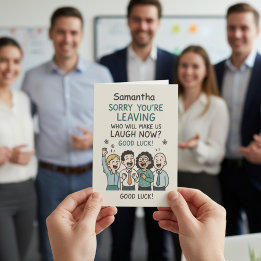 Funny Work Friend Goodbye Colleague Leaving Card