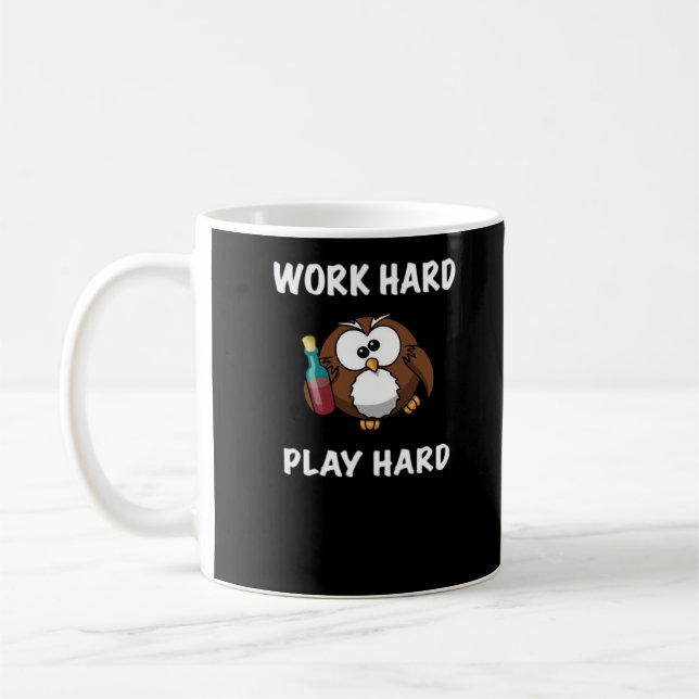 Funny Work Hard Play Hard Essential Coffee Mug (Left)
