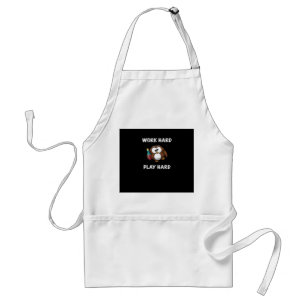 Funny Work Hard Play Hard Essential Standard Apron