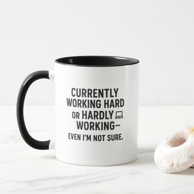 Funny Work Humour – Sarcastic Office Quote Mug (With Donut)